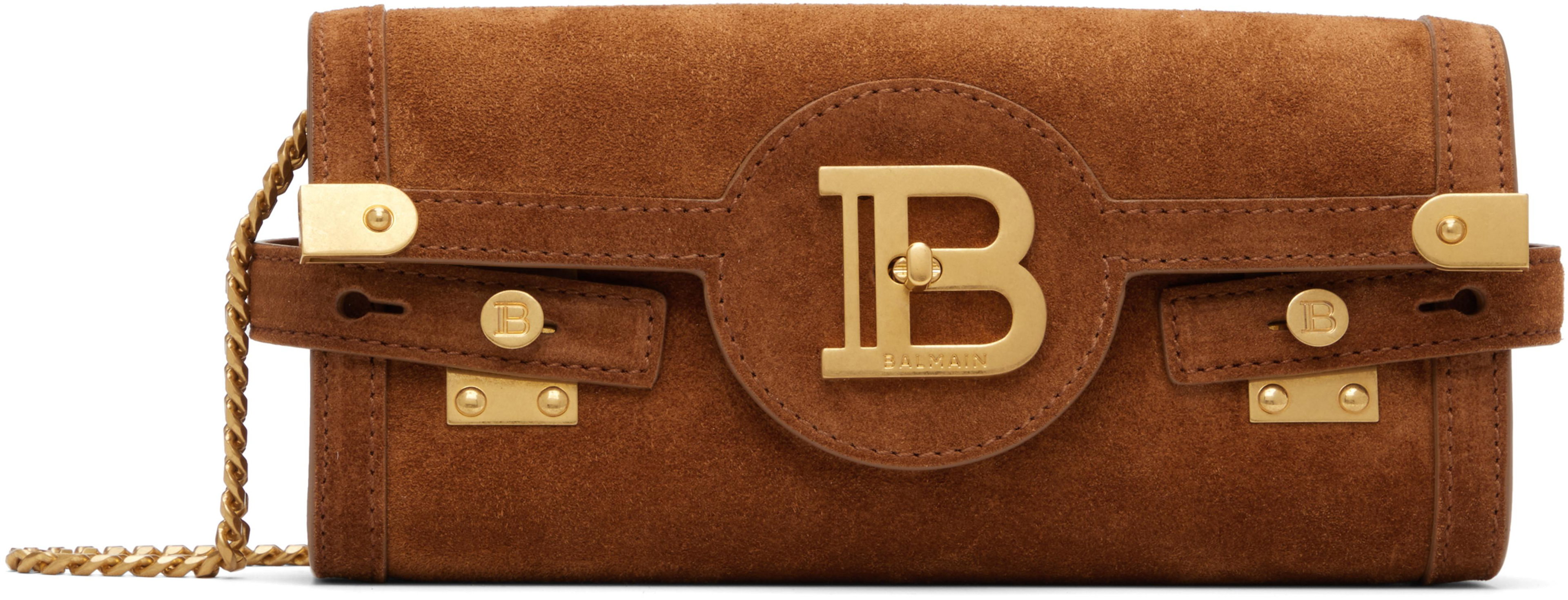 Tan B-Buzz Pouch 23 Bag by BALMAIN
