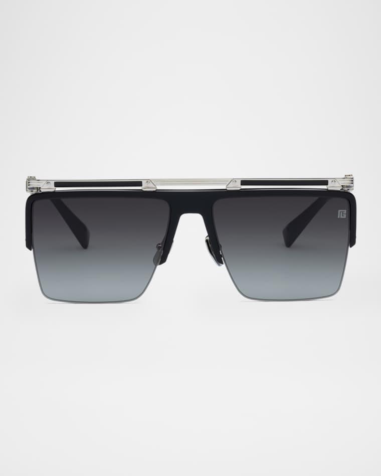 Triomphe Rectangle Sunglasses by BALMAIN