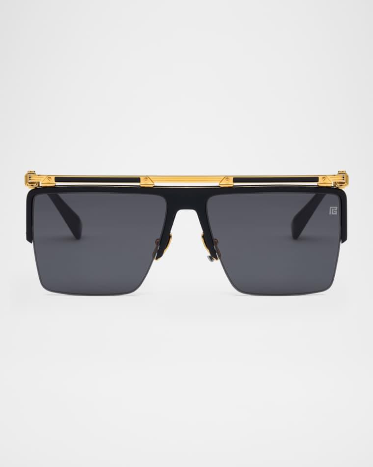 Triomphe Rectangle Sunglasses by BALMAIN