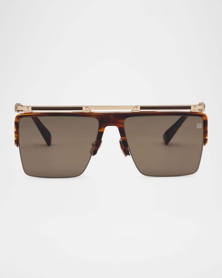 Triomphe Rectangle Sunglasses by BALMAIN