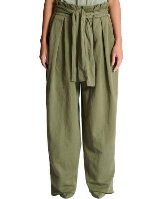 Twill High-Waisted Trousers by BALMAIN