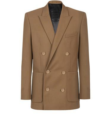 Twill blazer with double-breasted buttoned fastening by BALMAIN