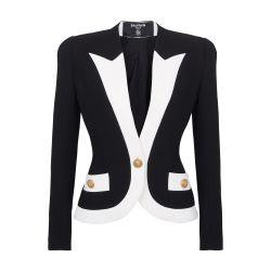 Two-tone crepe jacket by BALMAIN