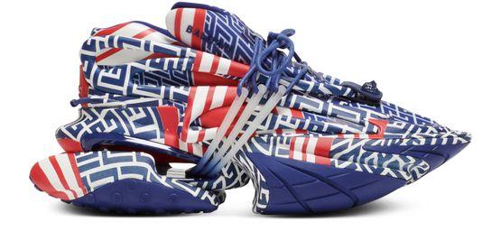 Unicorn sneakers in monogrammed neoprene by BALMAIN