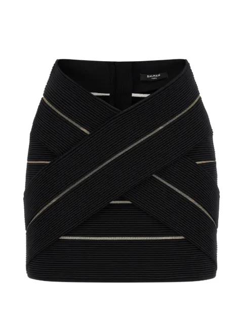 V-waist zip-fastening mini skirt by BALMAIN