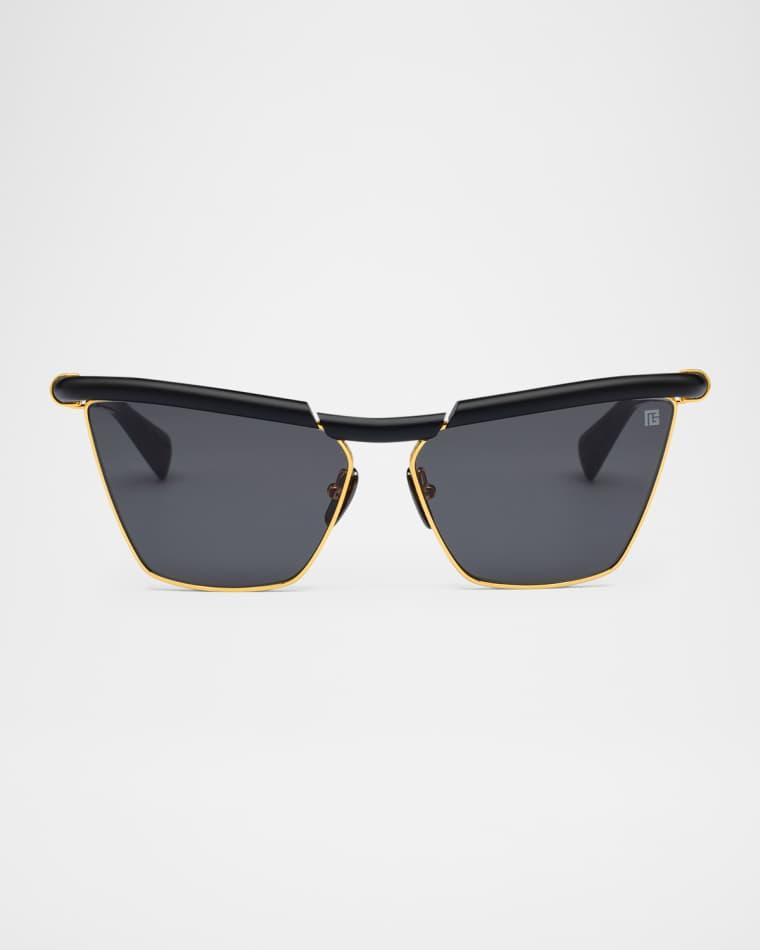 Victorie Cat Eye Titanium Sunglasses by BALMAIN