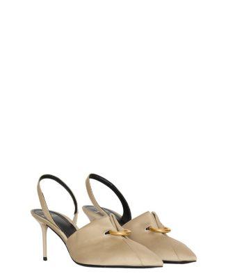 Women's Cotton Gabardine Slingbacks with Piercing by BALMAIN