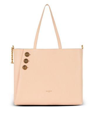 Women's Embleme Grained Calfskin Tote Bag by BALMAIN Women's Embleme Grained Calfskin Tote Bag by BALMAIN