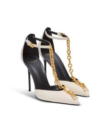 Women's Sync Leather Stilettos with Pointed Toe Pumps by BALMAIN