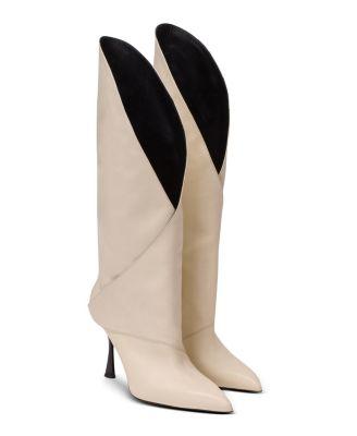 Women's Twist Heeled Leather Boots by BALMAIN