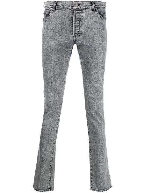 acid-wash skinny jeans by BALMAIN