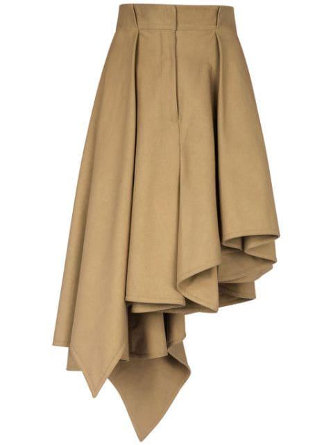 asymmetric pleated skirt by BALMAIN