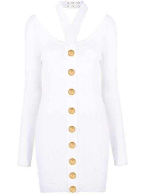 backless knitted dress by BALMAIN