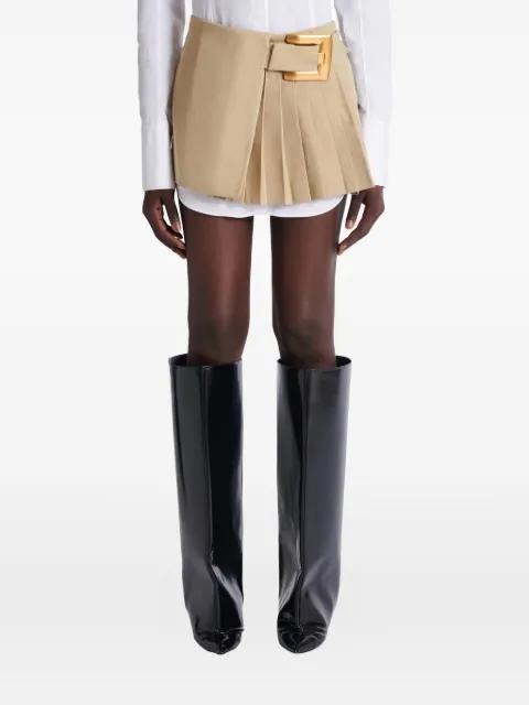 belt pleated mini skirt by BALMAIN