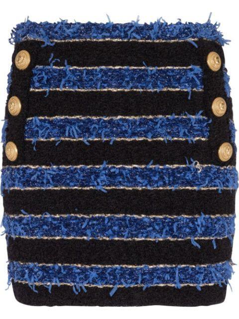 button-detail pencil skirt by BALMAIN