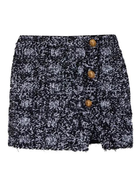 button frayed mini skirt by BALMAIN