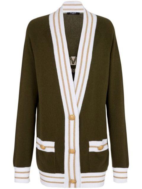 button-front knitted cardigan by BALMAIN