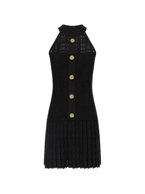 button knitted mini dress by BALMAIN