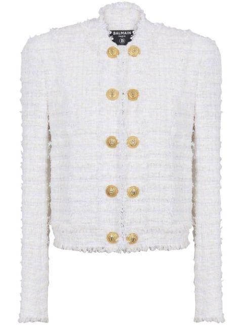 buttoned tweed jacket by BALMAIN