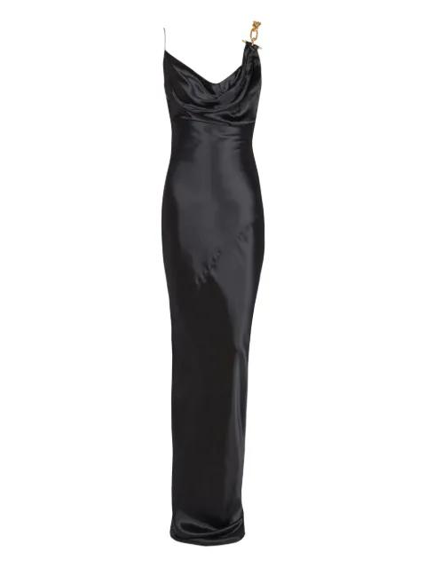 chain-detail satin dress by BALMAIN