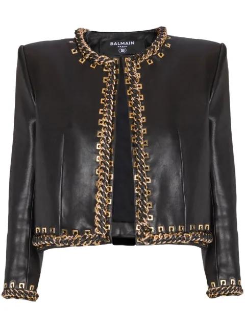 chain detailing jacket by BALMAIN