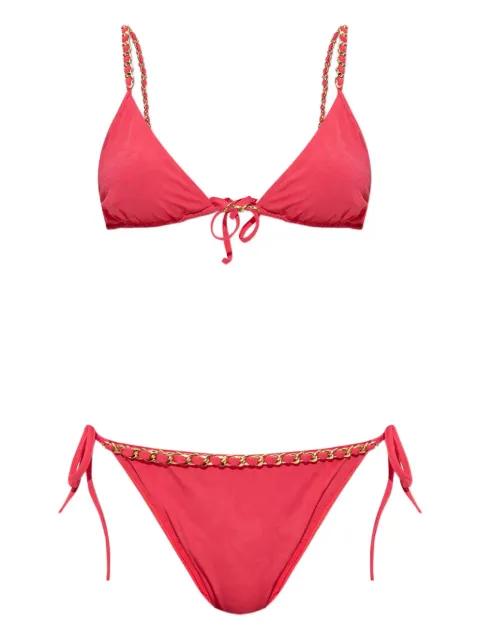 chain-embellished triangle bikini by BALMAIN