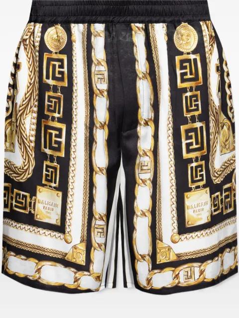chain-print shorts by BALMAIN