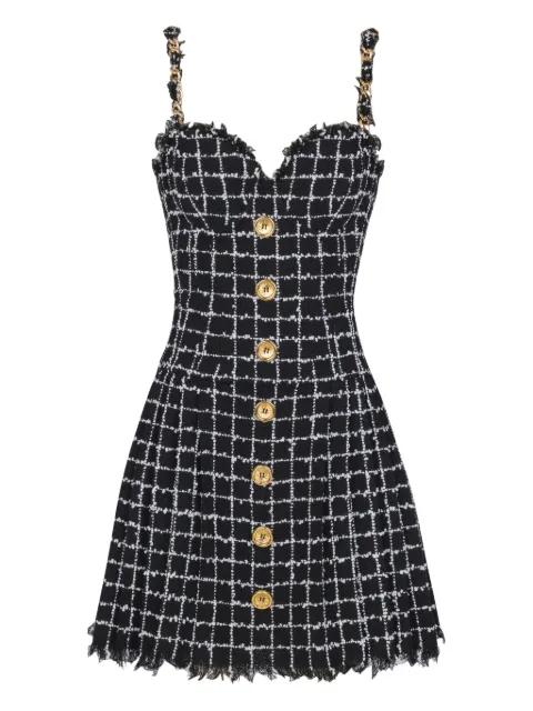 chain-strap tweed dress by BALMAIN