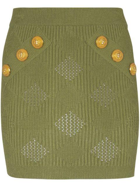 check-pattern miniskirt by BALMAIN