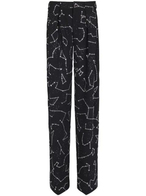 constellation embroidered trousers by BALMAIN