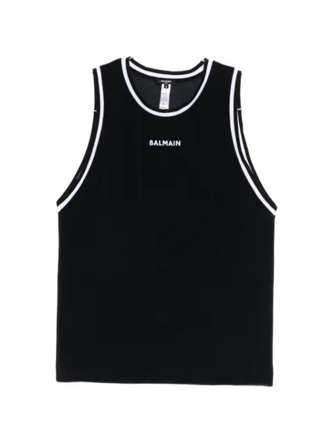 contrast-trim mini dress by BALMAIN