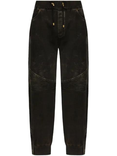 cotton straight-leg trousers by BALMAIN