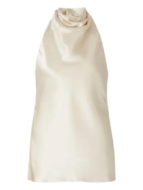 cowl-neck open-back top by BALMAIN