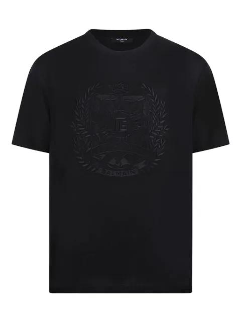 crest embroidered T-shirt by BALMAIN