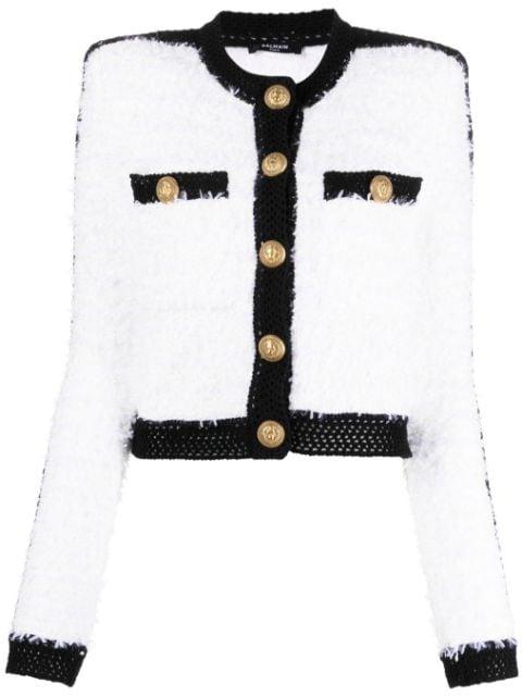 cropped tweed jacket by BALMAIN