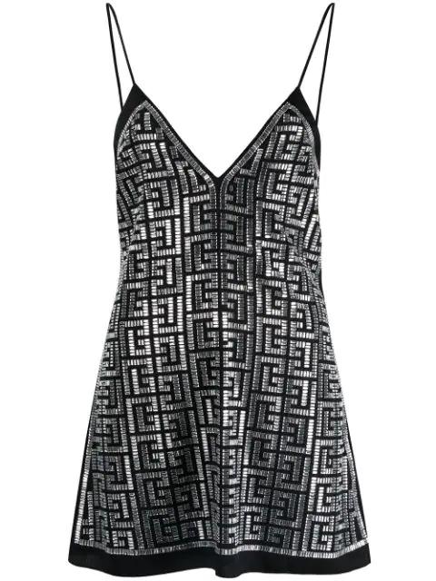 crystal-embellished vest top by BALMAIN