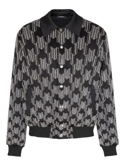 crystal embroidery bomber jacket by BALMAIN