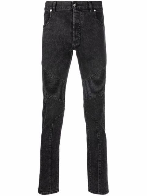 debossed-logo detail jeans by BALMAIN