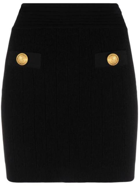 decorative button mini skirt by BALMAIN