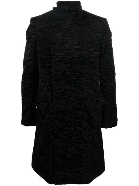 double-breasted cloqué coat by BALMAIN
