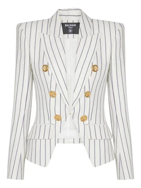 double-breasted striped blazer by BALMAIN