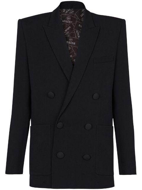 double-breasted wool blazer by BALMAIN double-breasted wool blazer by BALMAIN