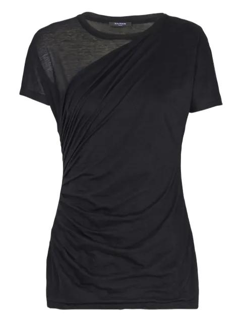 draped T-Shirt by BALMAIN