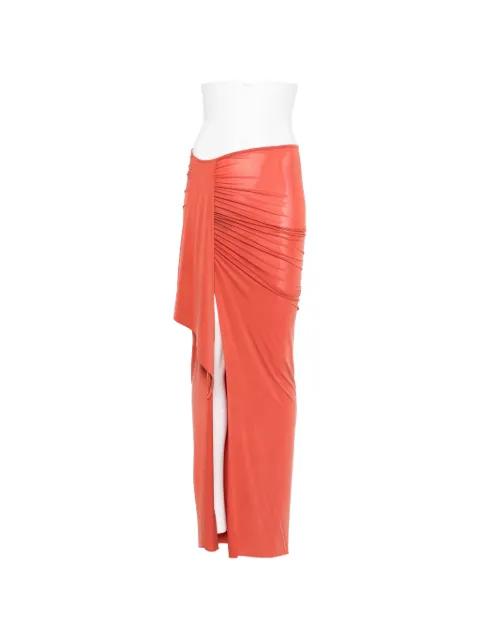 draped-detail slit maxi skirt by BALMAIN