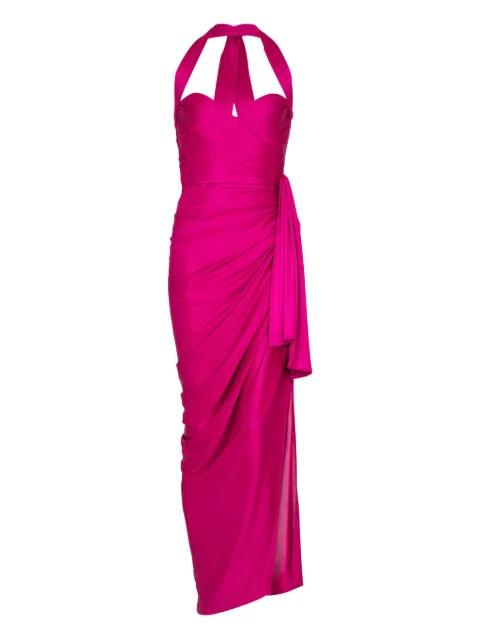draped jersey midi dress by BALMAIN