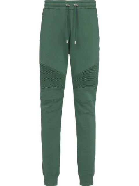 drawstring cotton track pants by BALMAIN