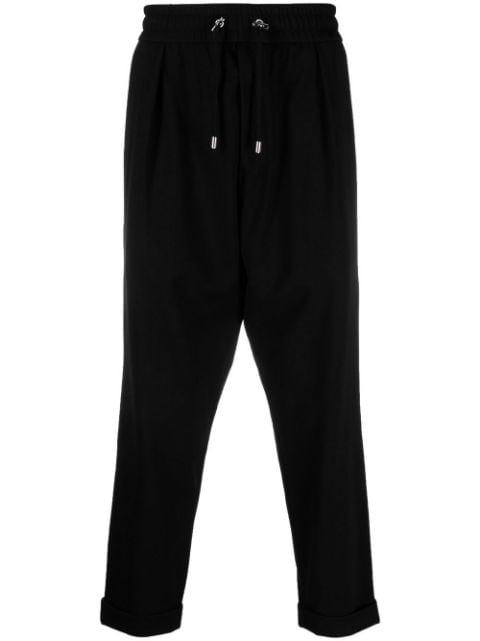 drop-crotch cropped trousers by BALMAIN