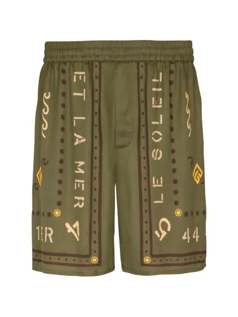 elastic-waist bermuda shorts by BALMAIN