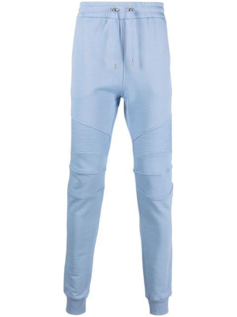 elastic-waist cotton sweat pants by BALMAIN