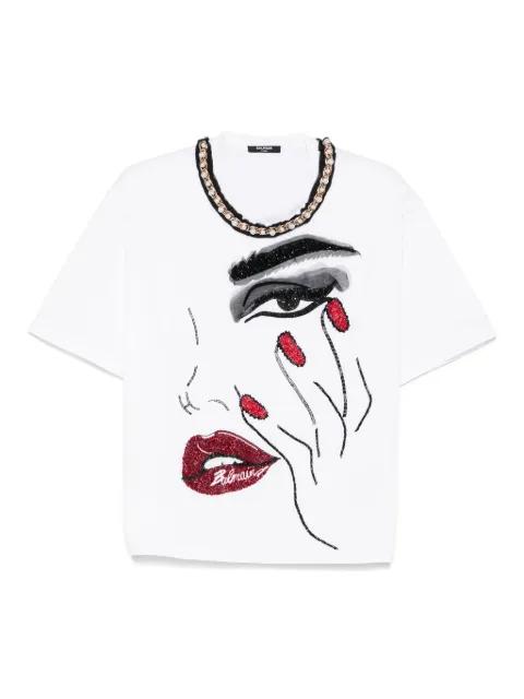 embellished T-shirt by BALMAIN